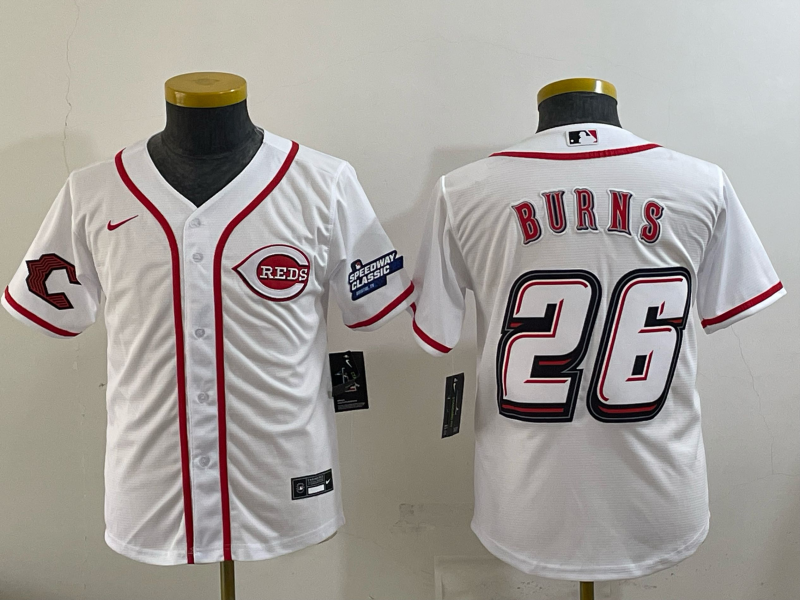 Women Cincinnati Reds #26 Durns white Nike MLB 2025 Jersey 006